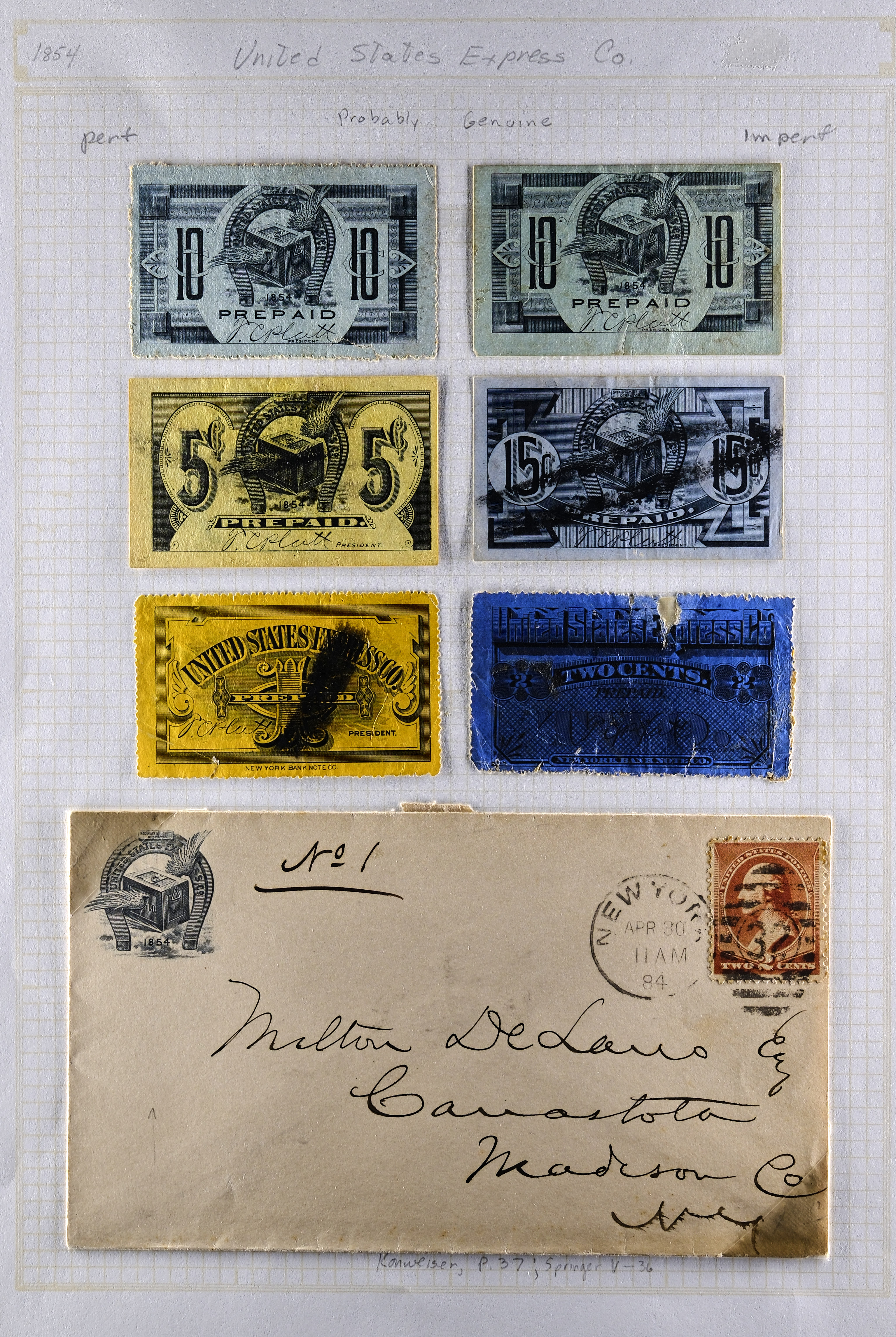 Lot 15154 - us Eastern Express Postal History -  Americana Stamps Summer 2025 -Day 2