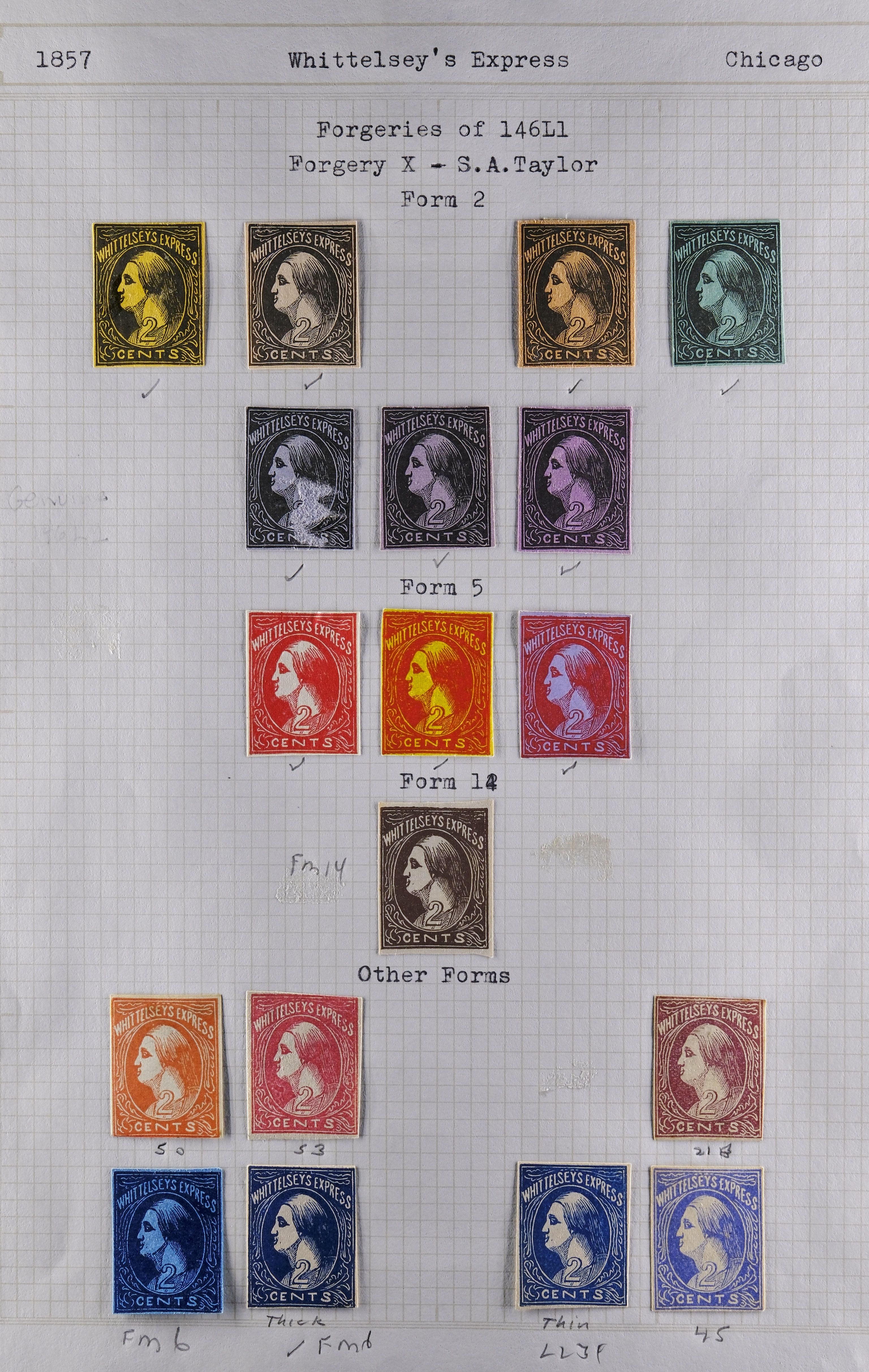 Lot 17109 - locals Whittelsey’s Express - Americana Stamps Summer 2025 -Day 3 Lot 17109 - locals Whittelsey’s Express - Americana Stamps Summer 2025 -Day 3