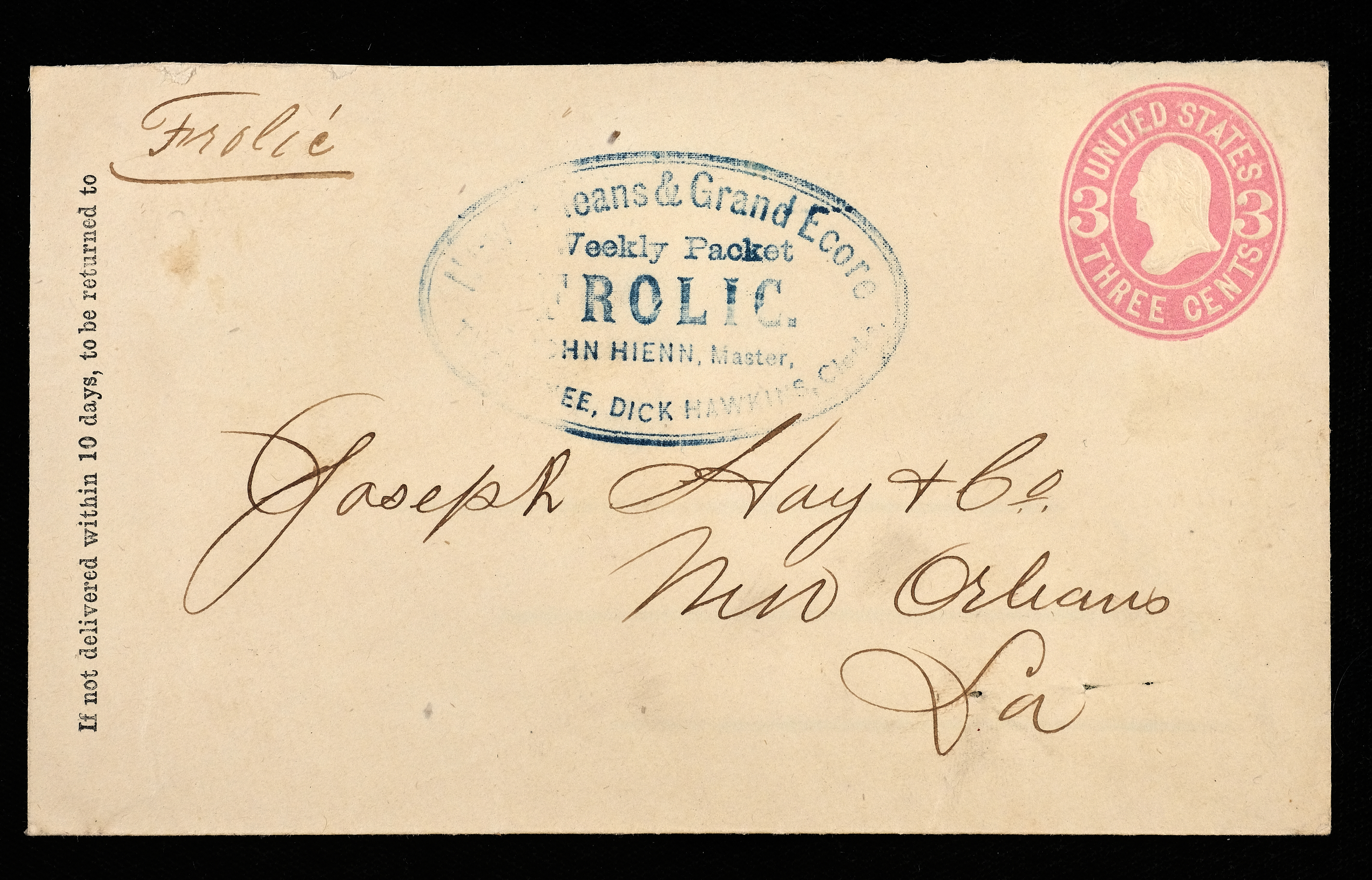 Lot 6076 - u.s. postal history Packets/Inland Waterway -  Americana Stamps Winter 2026 Sale -Day 3