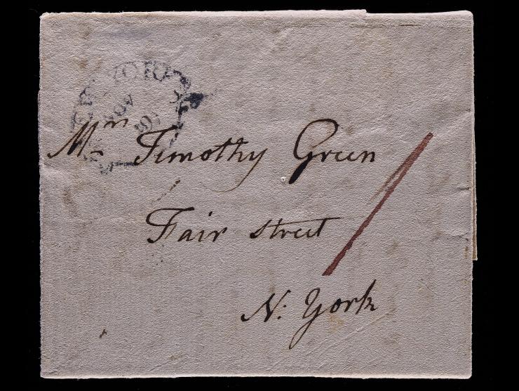 1800 Black New York City Clamshell on Privately Carried Drop Letter