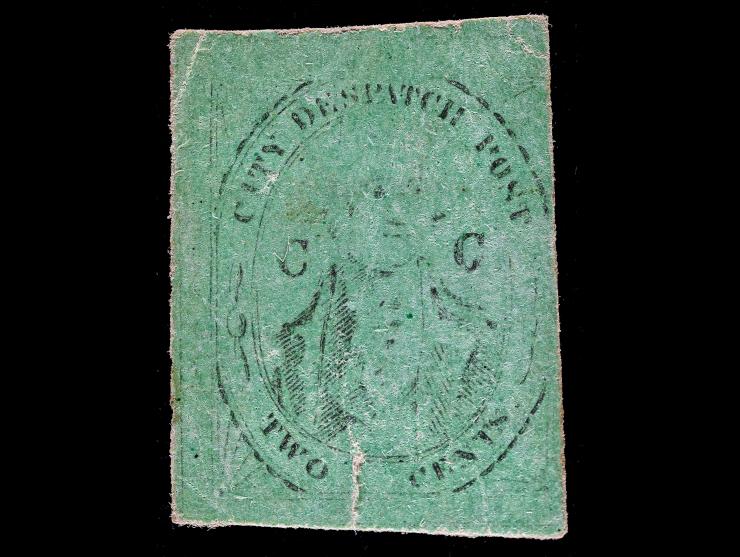 (Cole's) Post Office City Despatch, 40L4, 2c Black on Green, Used