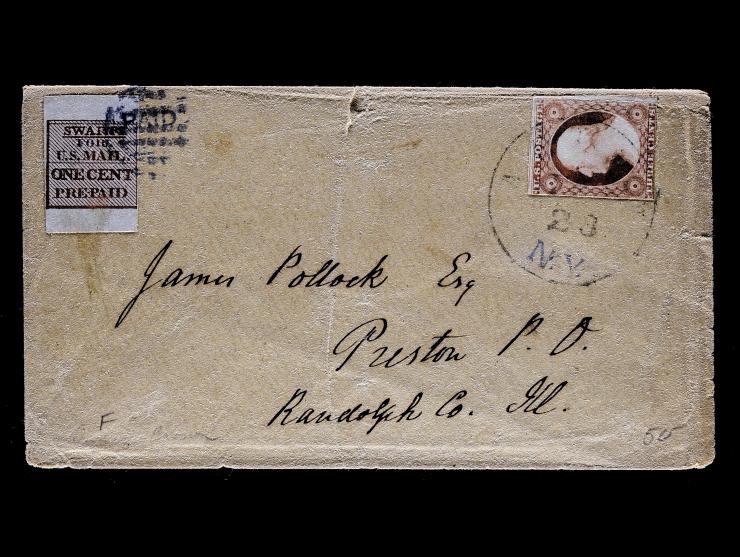 Swart's City Dispatch Post, 136L15, 1c Red, Reprint, Not Belonging on Cover