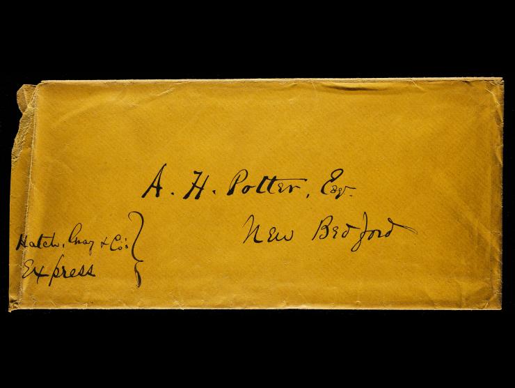 Hatch, Gray & Co.'s Express, Pair of Two Stampless Covers, to New Bedford, Mass