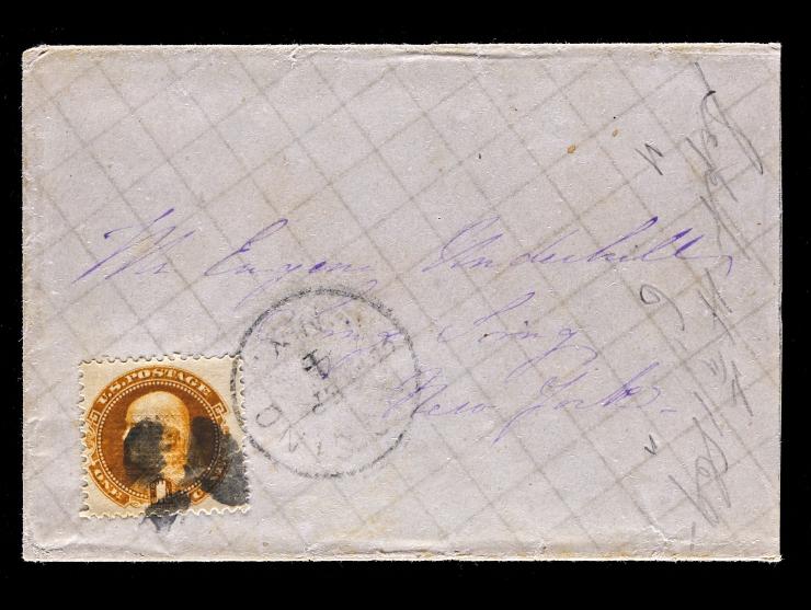 #112 1869 1c Buff, on 1869 Local Drop Letter Cover