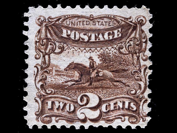 #113 1869 2c Brown, Unused, No Gum