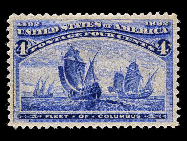 #233 1893 4c Ultramarine, Unused