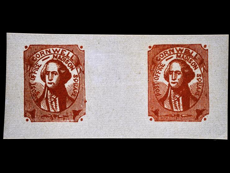 Cornwell’s Madison Square Post Office, 1c Red, 52L2, Hussey Forgery A and A1