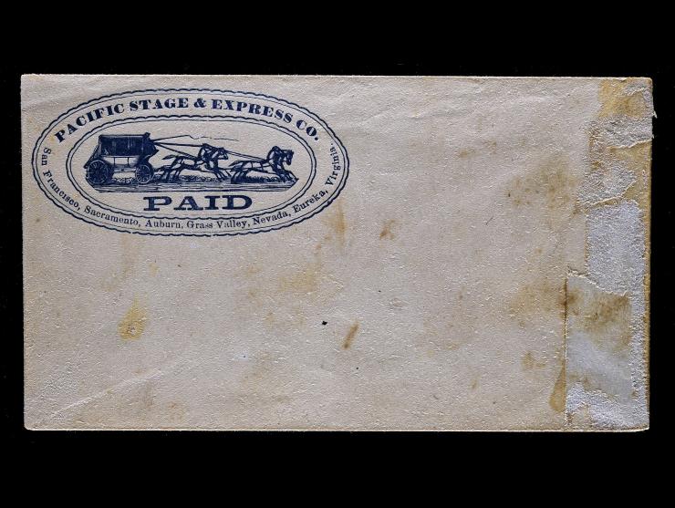 Pacific Stage & Express Co., Blue Corner Card, PAS-004, Unused