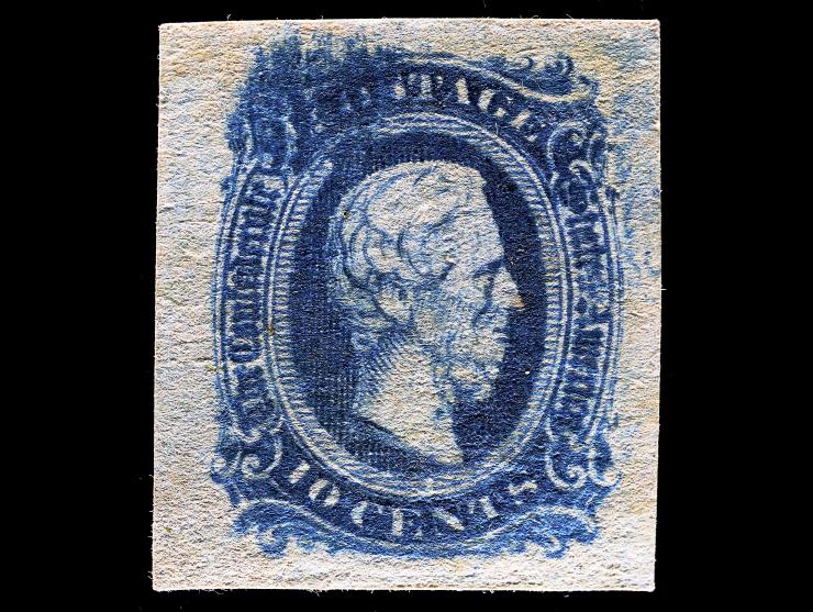 Confederate States, CSA #11b, 10c Dark Blue, Unused