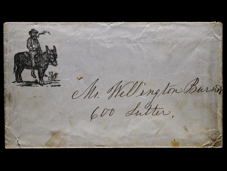 Illustrated "Miner on Mule" Corner Card on Local Cover to San Francisco