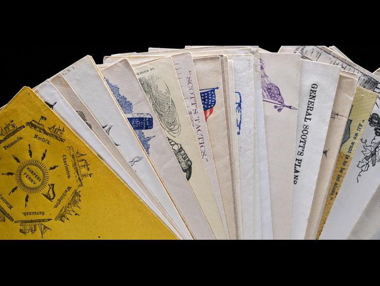 Union Patriotic Covers, Collection of 53 Unused Covers, Sarcastic Caricatures