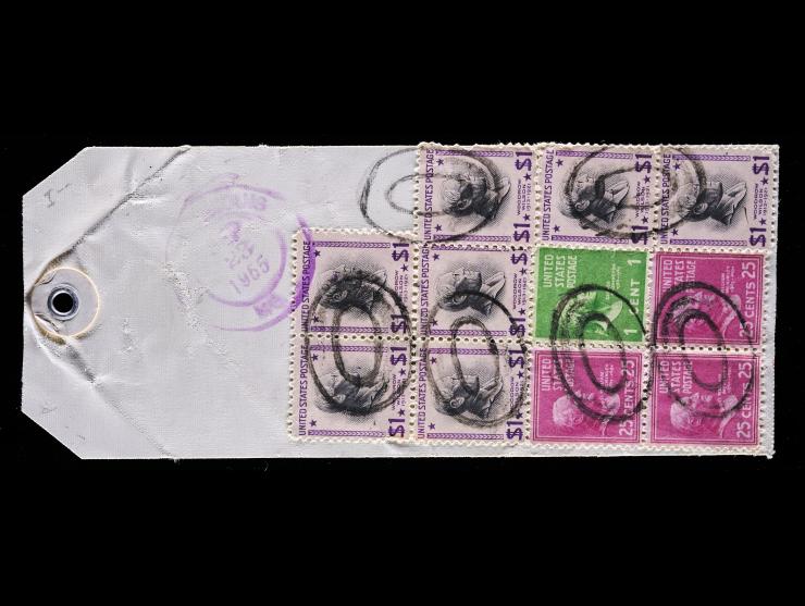 Anna State Bank, Registered Parcel Post Tag to Saint Louis, MO