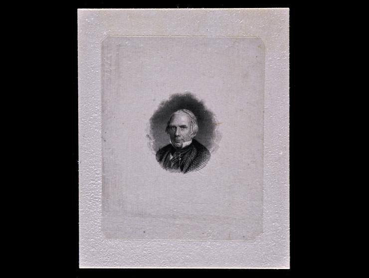 Henry Clay, Small Die Vignette Essay, Similar to Blood's 15L18 Design, India on Card