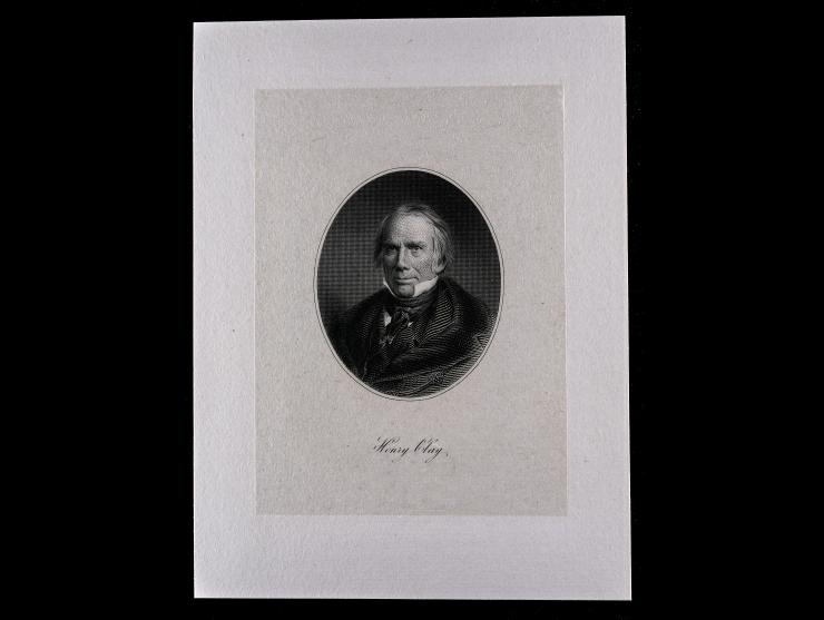 Henry Clay, Large Die Vignette Essay, Similar to Blood's 15L18 Design, India on Card