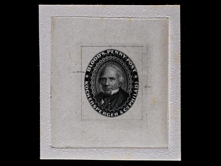 D.O. Blood & Co., 15L18P, Small Die Proofs, India on Die Sunk, Unused