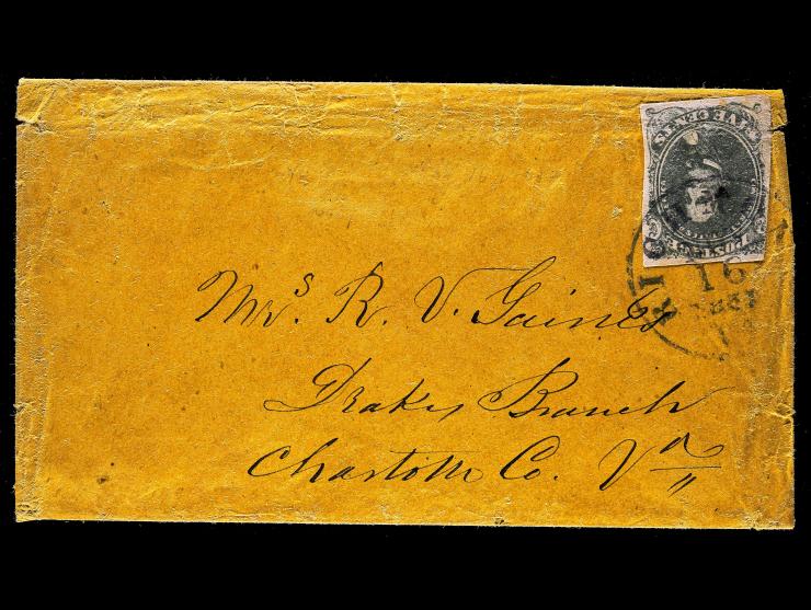 Confederate States, CSA #1c, 1c Olive Green, Tied by Richmond Datestamp on Cover