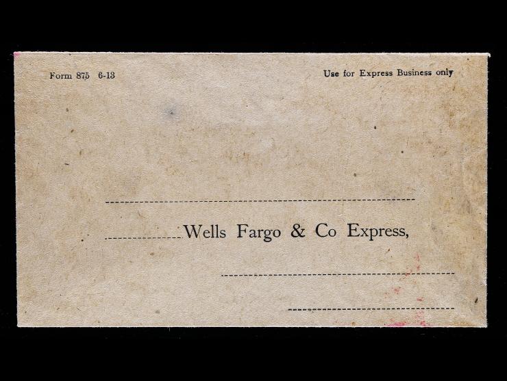 Wells Fargo & Co Express, Form 875 6-13, Use for Express Business Only, Printed Envelope, Unused