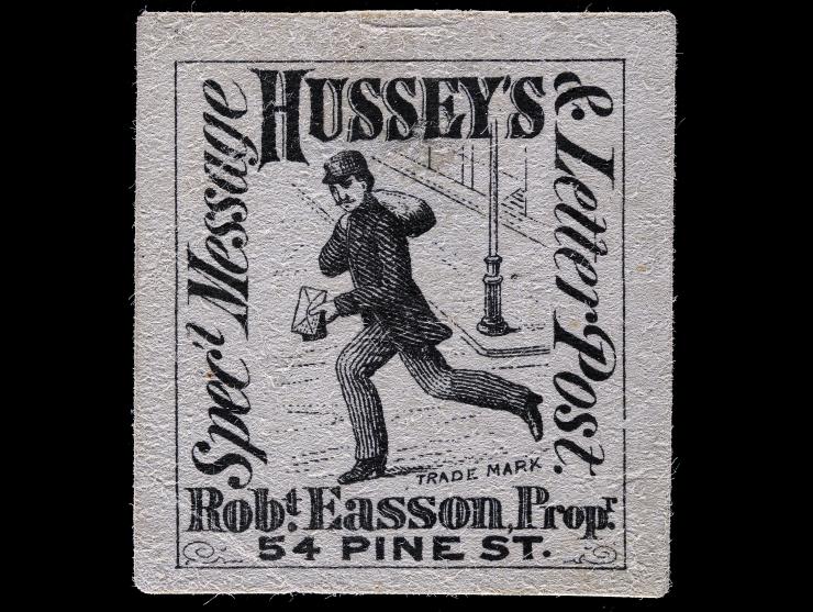 Hussey's Post, 87L56, 1c Black, Unused