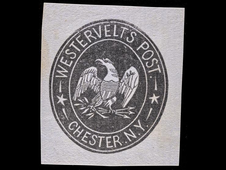 Westervelt's Post, 144LU3, 1c Black on Bluish, Unused