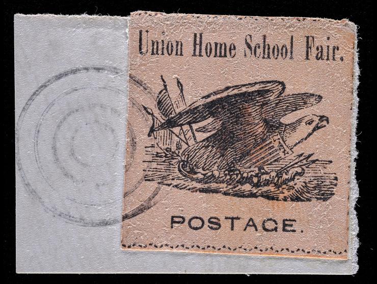 Union Home School Fair Stamp, Used, On Piece