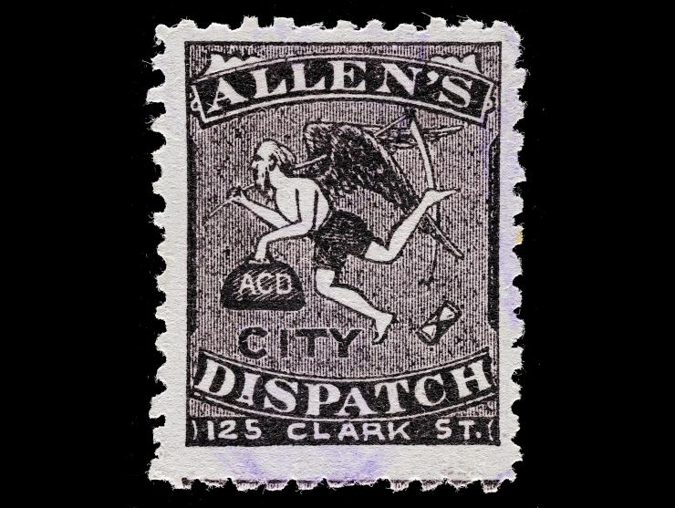 Allen's City Dispatch, 3L4, 1c Purple, Used, Purple Company Cancel
