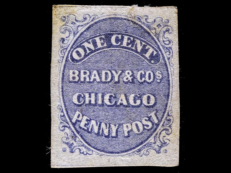 Brady & Co.'s Penny Post, 23L1, 1c Violet, Unused