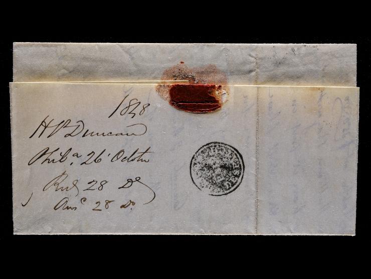Brigg's Despatch, Company "PAID" Handstamp on Reverse of Local Folded Letter