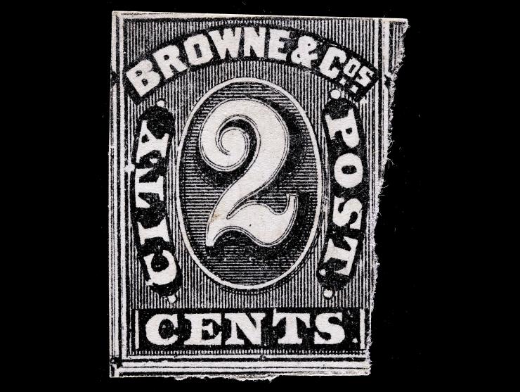 Browne & Co.'s City Post Office, 29L2, 2c Black, Unused