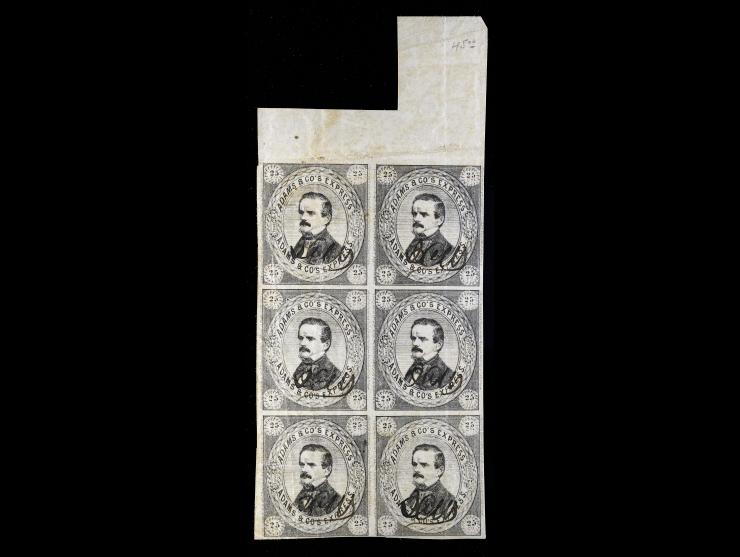 Adams & Co.'s Express, 1854, 25c Black, 1L2, Unused