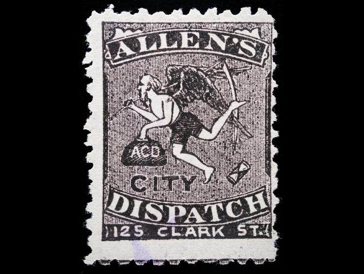 Allen's City Dispatch, 1882, Blackish Purple, 3L4, Unused