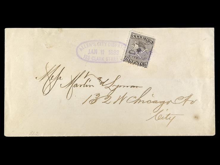 Allen's City Dispatch, 1882, 3L2, Black on White, Tied on 1883 Cover