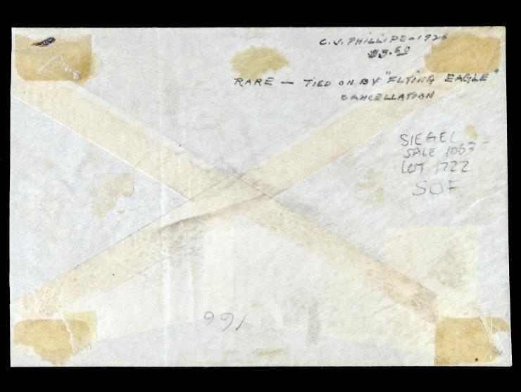 Allen's City Dispatch, 1882, 3L3, Red on Yellow tied by bluish Eagle cancel and matching "Allen's City Dispatch" Oval Datestamp on 1883 cover