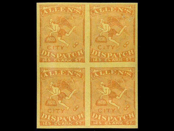 Allen's City Dispatch, 1882, Red on Yellow, 3L3a
