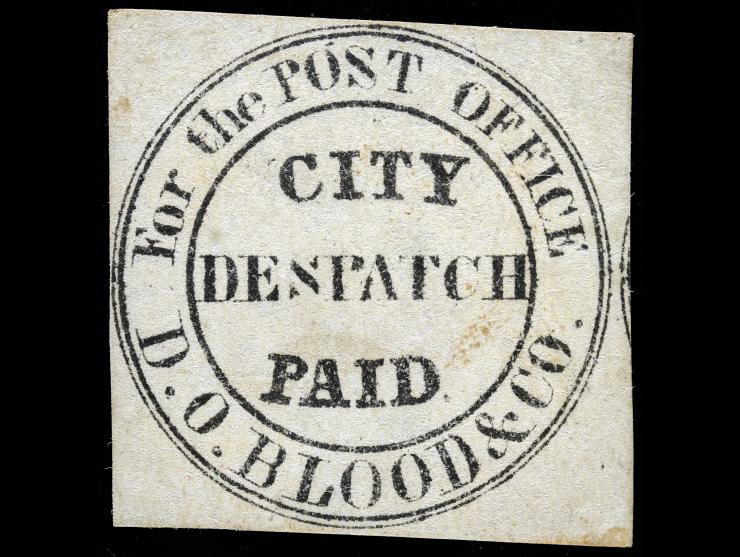 D. O. Blood & Co., 1846, 2c Black, 15L8, Unused