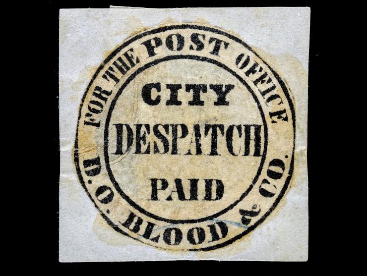 D. O. Blood & Co., 1846, 2c Black, 15L9, Unused