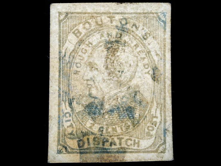 Bouton's City Dispatch Post, 1848, 2c Black, 18L1, Unused and Uncanceled