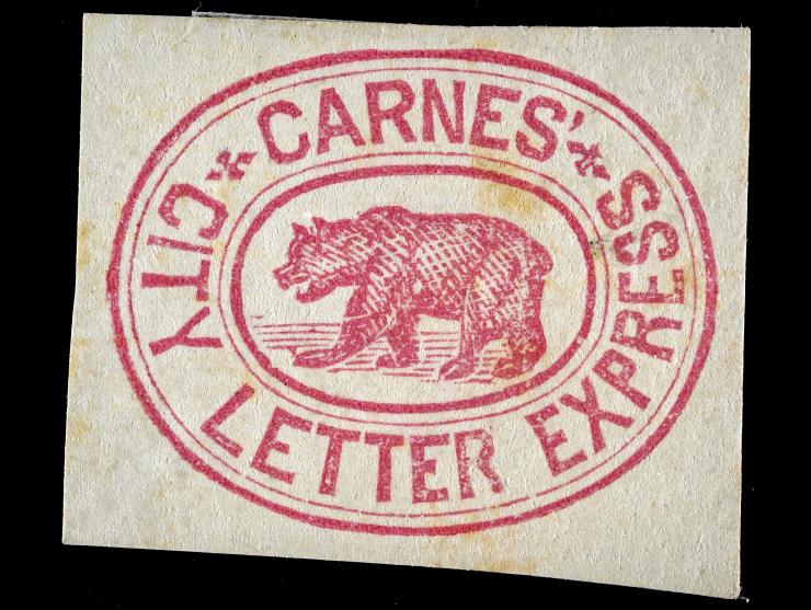Carnes' City Letter Express, 10c Rose, unused