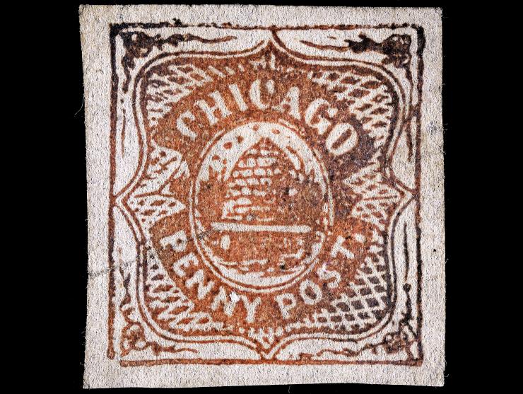 Chicago Penny Post, 1862, 1c Orange Brown, 38L1, Unused