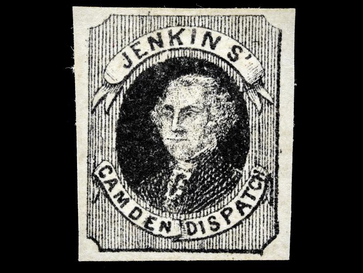Jenkin's Camden Dispatch, 1853 Black, 89L1, Unused