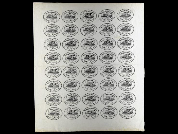 Prince's Letter Dispatch, 1861, Black, 122L1, Unused
