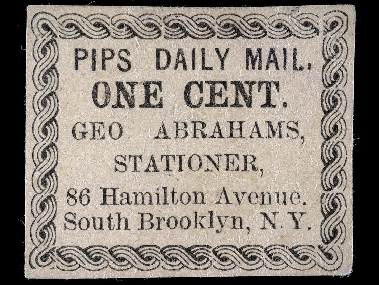 Pips Daily Mail, 1862 , 1c Black on Buff, 116L2, Unused