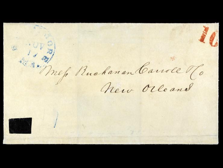 Stringer & Morton's City Despatch ,1850, 1c Gold on Black Glazed, 134L1 on Bill of Landing