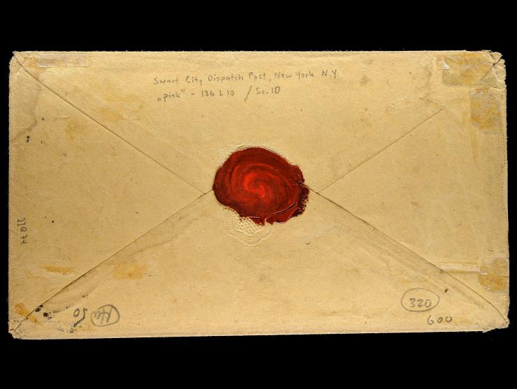 Swart's City Dispatch Post ,1849,1c Red, 136L10, Tied with3c, 11A