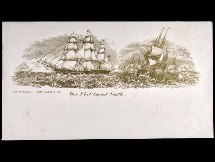 Our Fleet bound South Illustrated Ship Magnus Cover, Unused