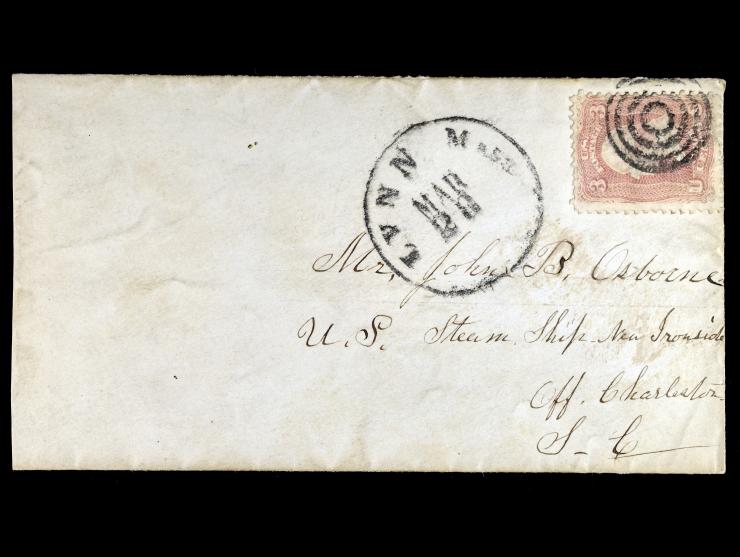 Cover Written to the USS New Ironsides of the South Atlantic Blockading Squadron