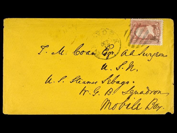 Advertising Cover addressed to Surgeon aboard the USS Sebago, West Gulf Blockading Squadron