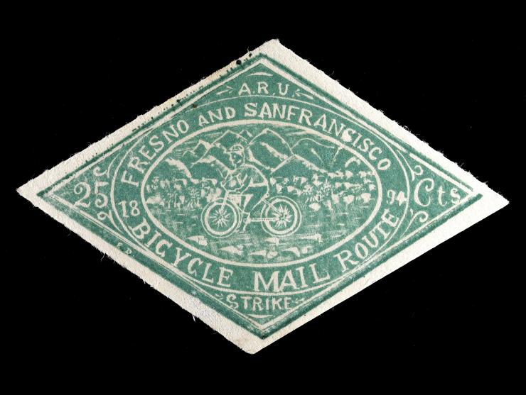 Bicycle Mail Route, 12L1, 25c Green, Unused