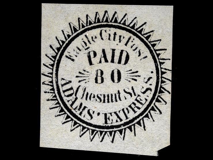 Eagle City Post, 1847, 2c Black on Grayish, 61L2, Unused