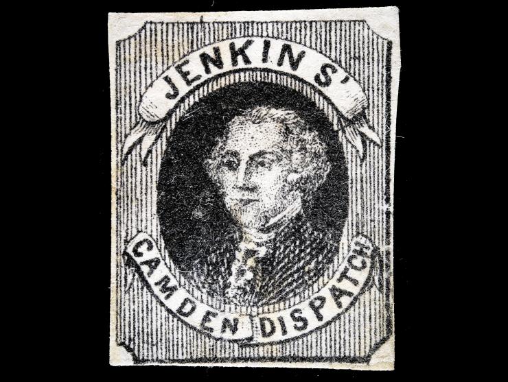 Jenkin's Camden Dispatch, 1853 Black, 89L1, Unused
