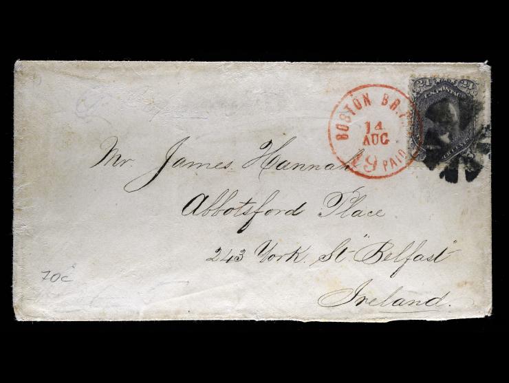 #70c on Cover to Belfast, Ireland